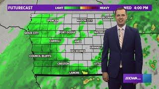 Iowa Weather Update: Trending drier and warmer late this week