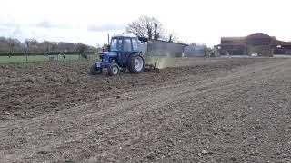 Gary Flynn Rotavating with a Ford 4600 and Krone rotavator