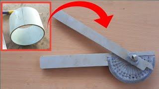 Protractor into a PVC pipe | Galaxy Fabrication