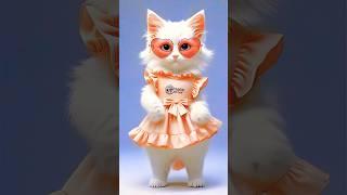 Cute Cat Viral Dance ️️ | #cats #cat #billi #meow #kitten #catsound #catvideos #cartoon #shorts