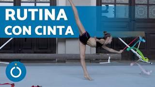 GIMNASIA RÍTMICA con CINTA COREOGRAFÍA (Paso a Paso)  Coreografía de Gimnasia Rítmica con Cinta