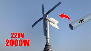 Endless FREE Energy| I made my own mini PVC Windmill at home from PVC drainage pipe | Holic Unknowns