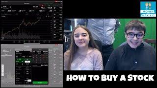 Mak & G Buy Their First Stock! | How to Buy a Stock