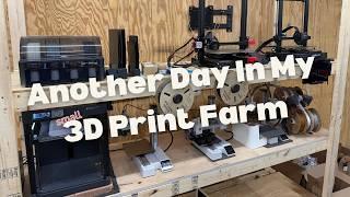 Sunday in my Small 3D Print Farm: Moving Printers (Again) and Making a Big Mess!