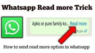 How to send read more messages in whatsapp