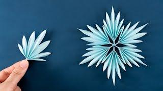 3D Snowflakes - How to make 3D snowflakes out of paper - Christmas Decor Ideas