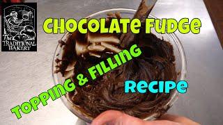 Chocolate Fudge Icing Topping / Filling Recipe how to Demo at Bakery