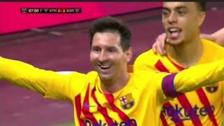 Messi scores a wonder goal in the Copa del Rey final 2021