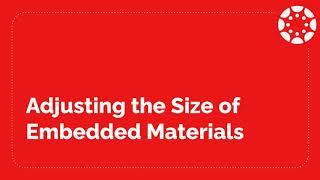 Adjusting the Size of Embedded Materials