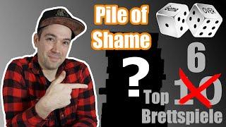 Top 6 Brettspiele | Ungespielte Brettspiele aus meinem Regal | Mein Pile of Shame/Backlog