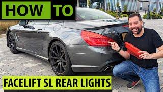 HOW TO: Facelift R231 Mercedes SL Rear Lights - Tint Wrap