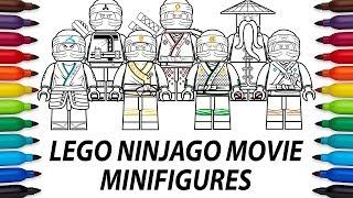 How to draw Lego Ninjago Movie minifigures - compilation video