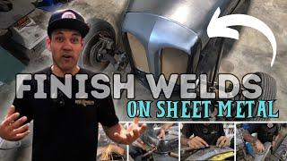 Finishing Welds Grinding Sanding Sheet Metal And Planishing by Hand How To