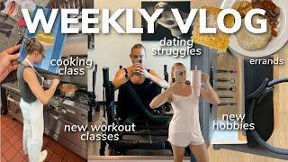 WORK WEEK IN MY LIFE: dating struggles, new hobbies, errands, cooking class, new workout classes
