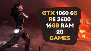 GTX 1060 6GB + Ryzen 5 3600 : 20 Games Tested in 2024