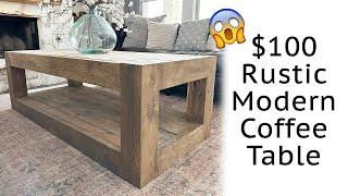 DIY Modern Wood Coffee Table for Under $100!