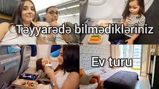 VLOG | Ev turu| Təyyarədə nə ilə başını qatıram? | #evturuvlog #rusiya #səyahət