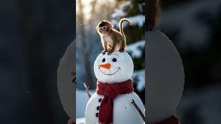 What do monkeys do at Christmas time? @vdsmonkey2228 #monkey #cute #christmas #shorts