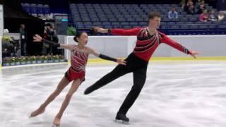 2016 ISU Junior Grand Prix - Ostrava - Pairs Short Program Audrey LU / Misha MITROFANOV USA
