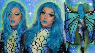 Butterfly Queen Drag Transformation - crossdressing tutorial