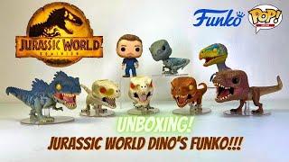 Unboxing Jurassic World Dominion Dinosaurs Funko Pop | Funko Pop Jurassic World  Dinosaurs | T-Rex