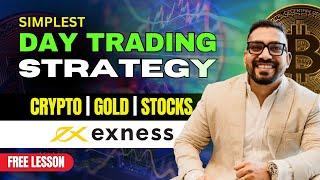 Simplest Day Trading Strategy for Beginners to trade in Crypto, Gold or stocks -with ZERO experience