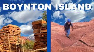 Climbing a Dome of Sandstone Covered in Ancient Ruins