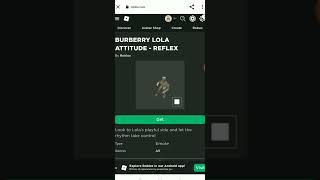 how to get burberry lola attirude - reflex in roblox