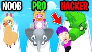 NOOB vs PRO vs HACKER In ZOO - HAPPY ANIMALS!? (ALL LEVELS!)