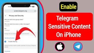 How To Enable Telegram Sensitive Content On iphone || Enable Sensitive Content -(ios)