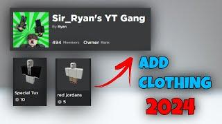 How to Add Clothing to your Roblox Group (update!) 2024 easy