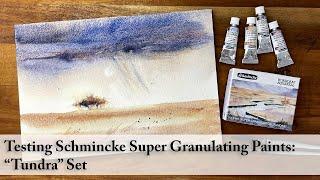 Schmincke Super Granulation Tundra Set - Testing Some of the Colours | Watercolour Demonstration