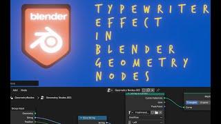 Typewriter Effect in Blender Geometry Nodes