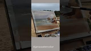 A quick watercolor painting demo #akvarell #janawatercolor #watercolour