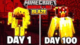 I Survived 100 Days as a BLAZE in Minecraft... Here's What Happened