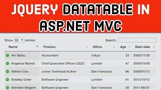 Jquery Datatable asp.net MVC