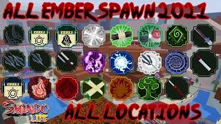 Shindo Life: All Ember Scroll Spawn (Misc, Jin, Ninja Tools and More)