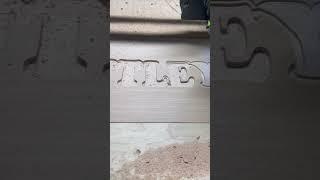 Carving the cut outs for the letters