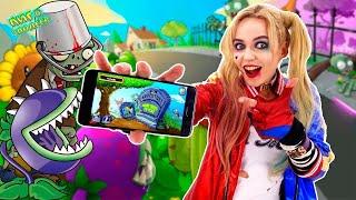 ХАРЛИ КВИНН ИГРАЕТ В ЗОМБИ ПРОТИВ РАСТЕНИЙ / PLANTS VS ZOMBIES - Лига Злодеев Play