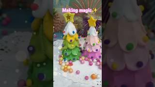 Christmas tree #magicclay #christmascraft #santa #jesus #christmasornaments   #christmaslights