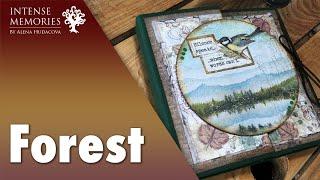 Forest | Scrapbook mini album walkthrough | Scrapbook pad from Stamperia | #305