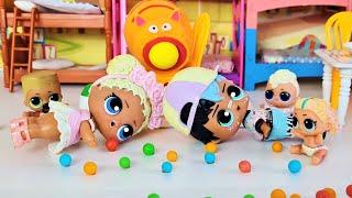 CANDY BOOM IN KINDERGARTEN LOL SURPRISE! Funny DOLLS cartoons DARINELKA