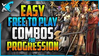 EASY "FTP" COMBOS for Progression!! | EARLY to END Game Champions | RAID: Shadow Legends