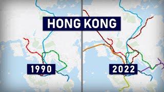 Evolution of the Hong Kong MTR 1910-2022 (geographic map)