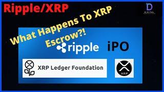 Ripple/XRP- XRPLedger Foundation,W3C,Ripple Potential iPO,What Happens To XRP Escrow?!