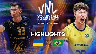 Ukraine  vs. Brazil  - Highlights | Week 1 | Men's VNL 2025