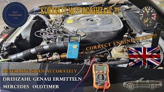 Mercedes classic car - Determine engine speed with a multimeter