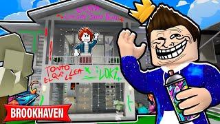 PINTANDO CASAS DE PERSONAS EN BROOKHAVEN! - ROBLOX