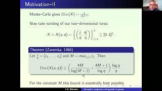 Ilya D. Shkredov: Zaremba's conjecture and growth in groups (NTWS 036)