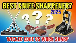 Battle of the Best Knife Sharpeners! Wicked Edge vs Work Sharp vs Tumbler Ultimate Comparison 2025